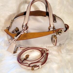 COACH handbag - off white and suede
